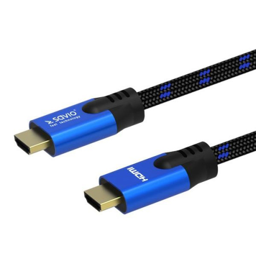 Kabel HDMI (M) v2.1, 1,8m, 8K, miedź, niebiesko-czarny, złote końcówki, ethernet/3D, CL-142-7868348