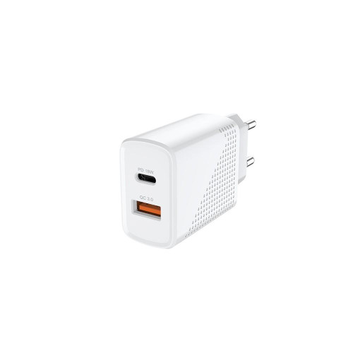 Ładowarka sieciowa USB Quick Charge Power Delivery 3.0 18W +1m kabel USB typ C, LA-05 C-7869169