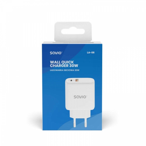 Ładowarka sieciowa USB Quick Charge, Power Delivery 3.0, 30W, LA-06-7869291