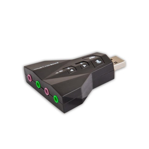Karta muzyczna USB 7w1, dźwięk Virtual 7.1CH, Plug & Play, blister, AK-08-7869306