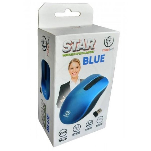 Mysz bezprzewodowa Rebeltec STAR blue 800/1000/1600 DPI -7874574