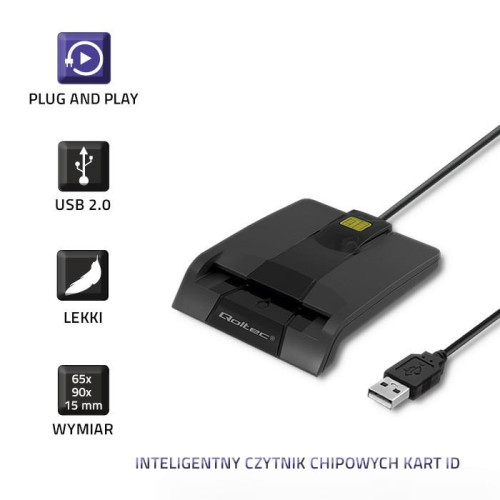 Inteligentny czytnik chipowych kart ID SCR-0634 | USB typu C-7874621