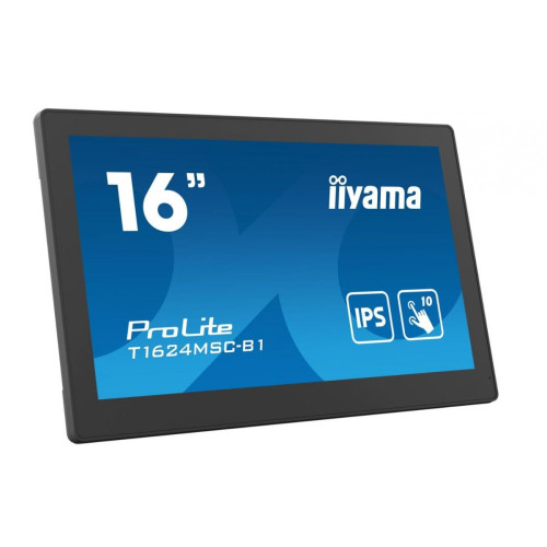 Monitor 15.6 cali T1624MSC-B1 IPS,poj.10pkt.450cd,24/7,media player,6H-7875544