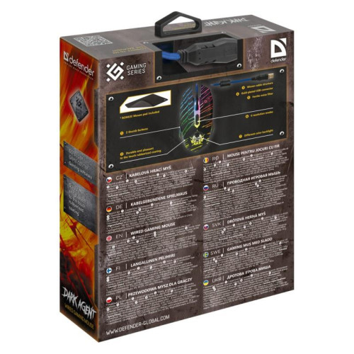 Mysz gamingowa przewodowa DARK AGENT GM-590L 12800 dpi 6P-7875775