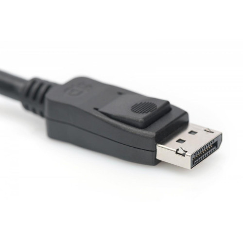 Kabel połączeniowy DisplayPort z zatrzaskami 8K 30Hz UHD Typ DP/DP M/M czarny 1m-788043