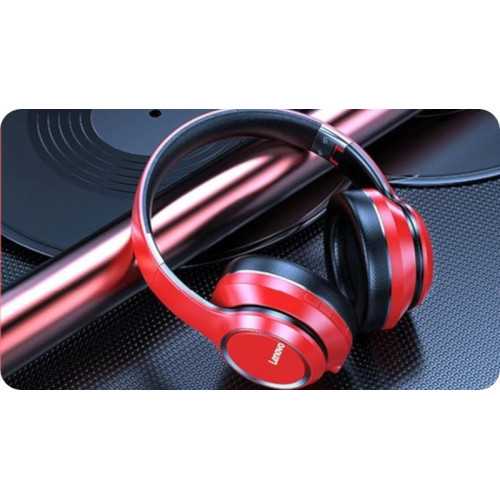 Słuchawki nauszne bluetooth HD200 Czerwone-7880657