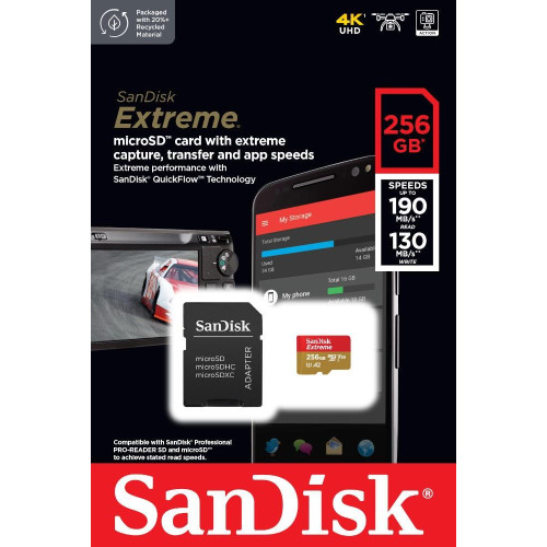 Karta pamięci Extreme microSDXC 256GB 190/130 MB/s A2 V30 U3-7881399