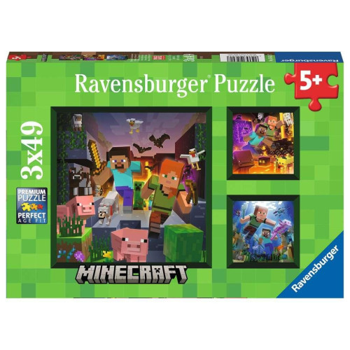 Puzzle 3x49 elementów Minecraft-7883784