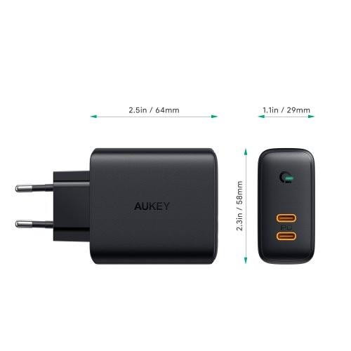 PA-D2 ładowarka sieciowa 2xUSB C PD Power Delivery 3.0 36W 6A Dynamic Detect-7884511