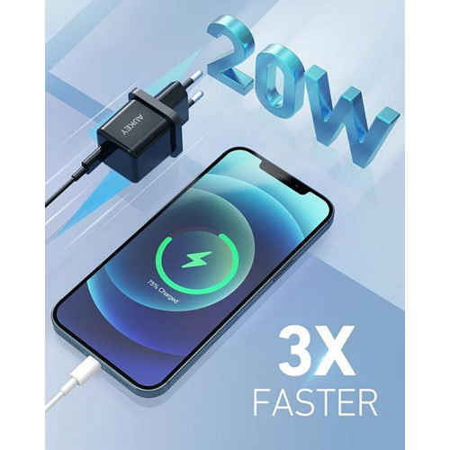 PA-F5 OEM Black Mini ładowarka sieciowa 1xUSB-C 20W PD Power Delivery-7884517