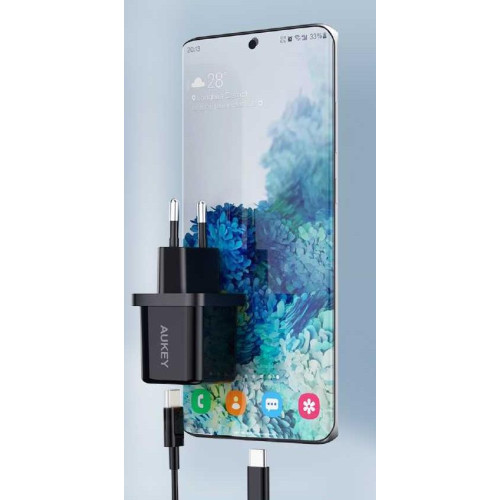 PA-F5 OEM Black Mini ładowarka sieciowa 1xUSB-C 20W PD Power Delivery-7884519