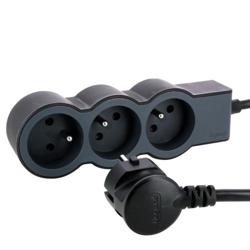 Listwa zasilająca extra płaska 16A 3680W 3x2P+Z z przewodem 1.5 m - Czarno-ciemnoszara-7884670