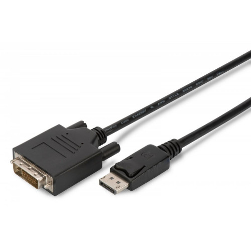 Kabel DisplayPort z zatrzaskiem 1080p 60Hz FHD Typ DP/DVI-D (24+1) M/M 2m-788484