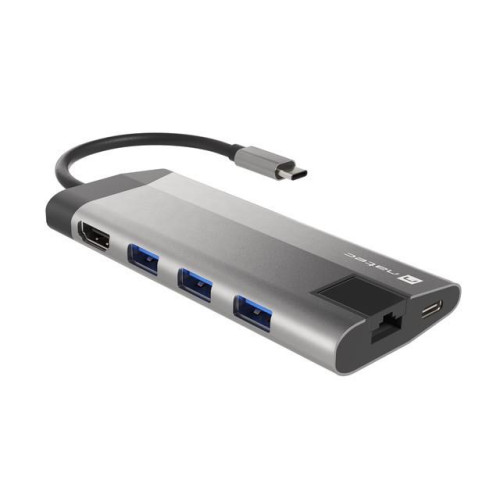 Stacja dokująca Multiport Fowler Plus USB-C PD, 3x USB 3.0, HDMI 4K, RJ45, SD, micro SD -7885090