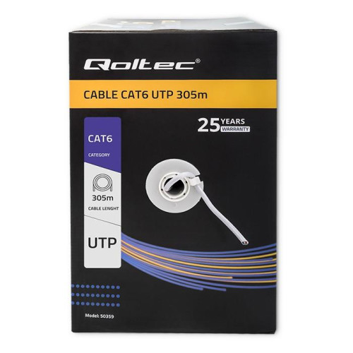 Kabel sieciowy/skrętka UTP | CAT6 | 305m-7885483
