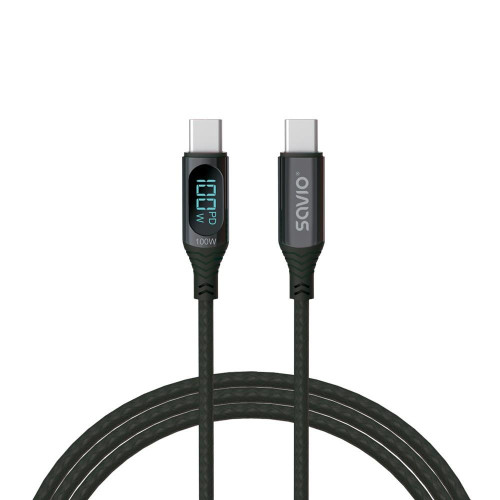 Kabel USB - USB C z wyświetlaczem, 100W, CL-174-7885864