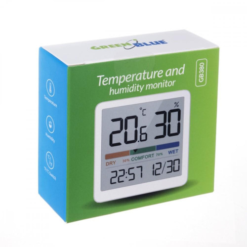 Termometr / higormetr stacja pogody z funkcją zegara i daty GB380 -7886845