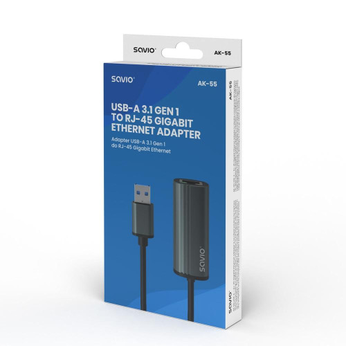 Adapter USB-A 3.1 Gen 1 do RJ-45 gigabit Ethernet, AK-55-7889104