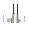 CB-AL01 Black OEM nylonowy kabel USB - Lightning | 2m | wtyki 90 stopni | certyfikat MFi-7894874