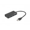 Koncentrator USB 4 porty Moth USB 3.0 czarny-7813002