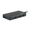 Koncentrator USB 4 porty Silkworm USB 3.0 czarny USB-C -789721