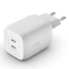 Podwójna ładowarka ścienna USB-C GaN z PPS 65 W Biała-7898051