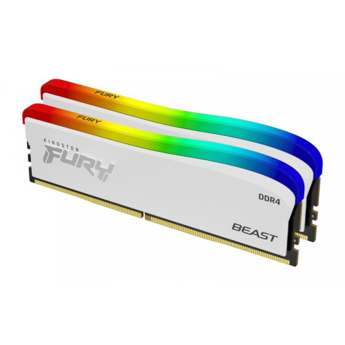 Pamięć DDR4 Fury Beast RGB 16GB(2* 8GB)/3200 CL16 biała-7894087