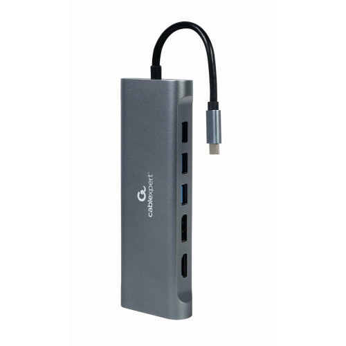 Hub USB-C HDMI DP VGA 4xUSB 3.1 USB-C PD audio card reader GbE-7894669