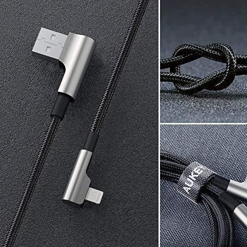 CB-AL01 Black OEM nylonowy kabel USB - Lightning | 2m | wtyki 90 stopni | certyfikat MFi-7894875