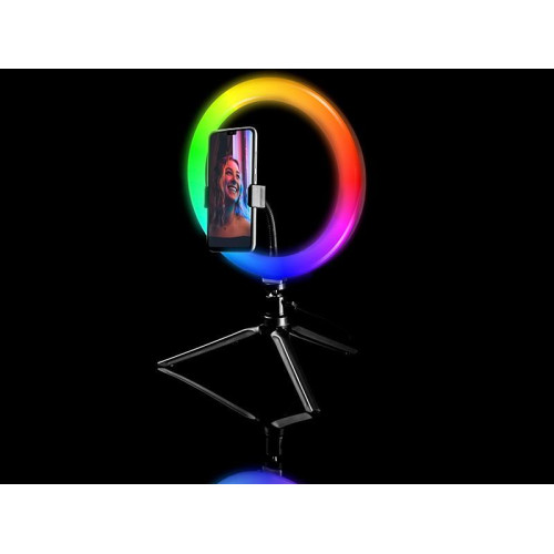 Lampa pierścieniowa RGB RING 26 cm ze statywem -7899476