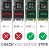 EEM2-SA Obudowa zewnętrzna aluminiowa bezśrubowa USB 3.2 GEN 1 M.2 SATA SSD-7905034