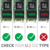 EEM2-SG2 Obudowa zewnętrzna aluminiowa bezśrubowa USB-C 3.2 Gen 2 M.2 NVMe & SATA SSD + USB-A - USB-C redukcja-7905058