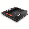 RSS-CD12 Ramka na 2,5" SSD-HDD do gniazda DVD, 12.7mm LED aluminium-7905099