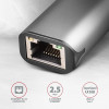 ADE-25RC Karta sieciowa 2.5 Gigabit Ethernet, Realtek 8156, USB-C 3.2 Gen 1, automatyczna instalacja, szara-7905303