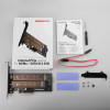 PCEM2-D Adapter wewnętrzny PCIe x4, 1x M.2 NVMe M-key + 1x SATA B-key slot, SP & LP-7905369