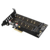 PCEM2-DC Adapter wewnętrzny PCIe x4, 1x M.2 NVMe M-key + 1x SATA B-key slot, chłodnica, SP & LP + radiator-7905374