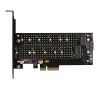 PCEM2-DC Adapter wewnętrzny PCIe x4, 1x M.2 NVMe M-key + 1x SATA B-key slot, chłodnica, SP & LP + radiator-7905376