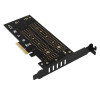 PCEM2-DC Adapter wewnętrzny PCIe x4, 1x M.2 NVMe M-key + 1x SATA B-key slot, chłodnica, SP & LP + radiator-7905380