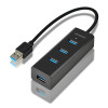 HUE-S2B Hub 4-portowy USB 3.2 Gen 1 charging hub, 30cm kabel, microUSB dodatkowe zasilanie-7905616