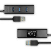 HUE-S2B Hub 4-portowy USB 3.2 Gen 1 charging hub, 30cm kabel, microUSB dodatkowe zasilanie-7905617
