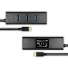 HUE-S2C Hub 4-portowy USB 3.2 Gen 1 charging hub, 40cm USB-C kabel, microUSB dodatkowe zasilanie-7905628