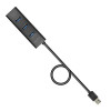 HUE-S2BL Hub 4-portowy USB 3.2 Gen 1 charging hub, 1.2m kabel, microUSB dodatkowe zasilanie-7905634
