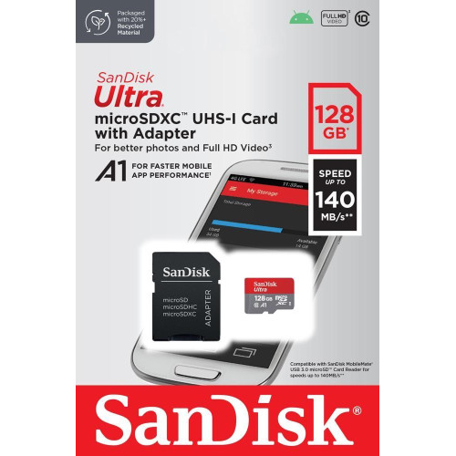Karta Ultra microSDXC 128GB 140MB/s A1 + Adapter SD -7901133