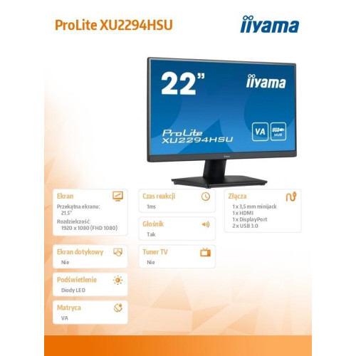 Monitor 21.5 cala XU2294HSU-B2 VA,FHD,HDMI,DP,USB3.0,2x2W,VESA-7902711