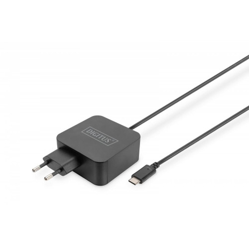 Ładowarka sieciowa zasilacz 1x USB-C PD 3.0 max. 65W zintegrowany kabel 1,2m Czarna-7903872