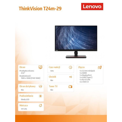 Monitor 23.8 ThinkVision T24m-29 63A5GAT6EU -7904767
