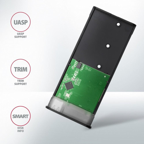 EEM2-SBC Obudowa zewnętrzna aluminiowa bezśrubowa USB-C 3.2 GEN 2 M.2 SATA SSD-7905044