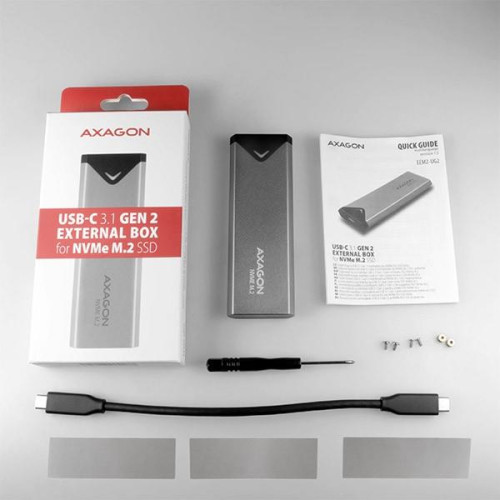 EEM2-UG2 Obudowa zewnętrzna aluminiowa, USB-C 3.2 Gen 2 - M.2 NVMe SSD, długość 42 do 80 mm-7905076