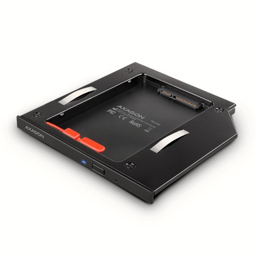 RSS-CD09 Ramka na 2,5" SSD-HDD do gniazda DVD, 9.5mm LED aluminium-7905090