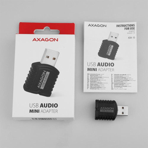 ADA-10 Zewnętrzna karta dzwiękowa MINI, USB 2.0, 48kHz/16-bit stereo, USB-A-7905150